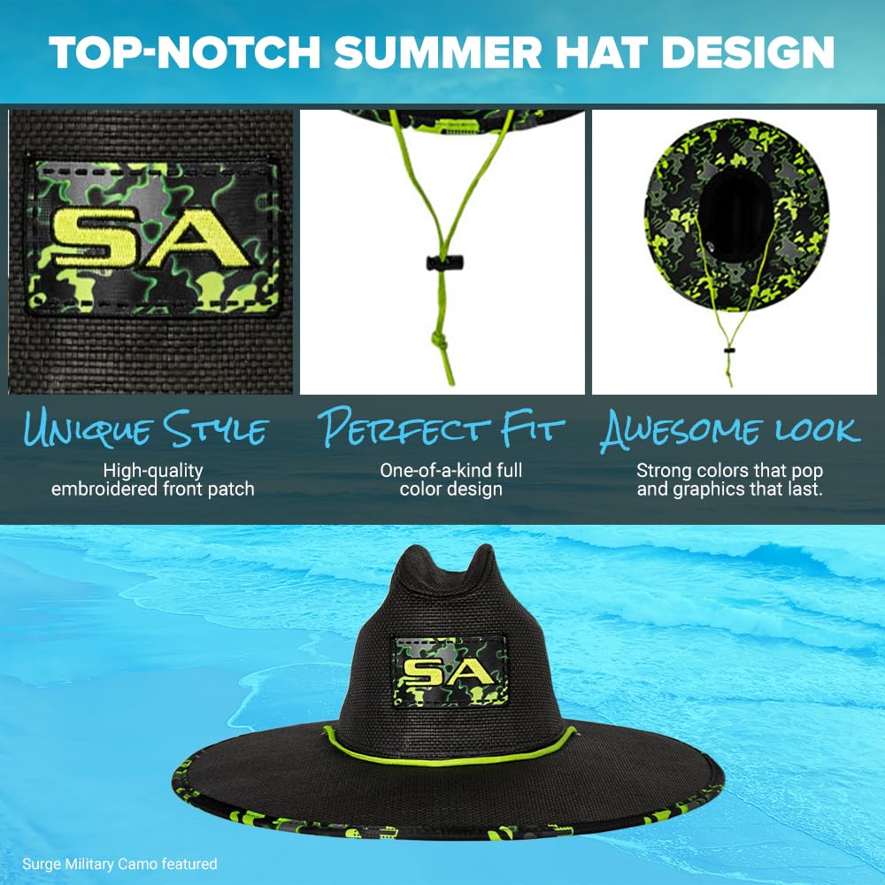 NEW Premium Keys Straw Hat for UV Sun Protection | UPF 50+ Sun Protection, Adjustable Drawstring, Universal Size | by SA Co.