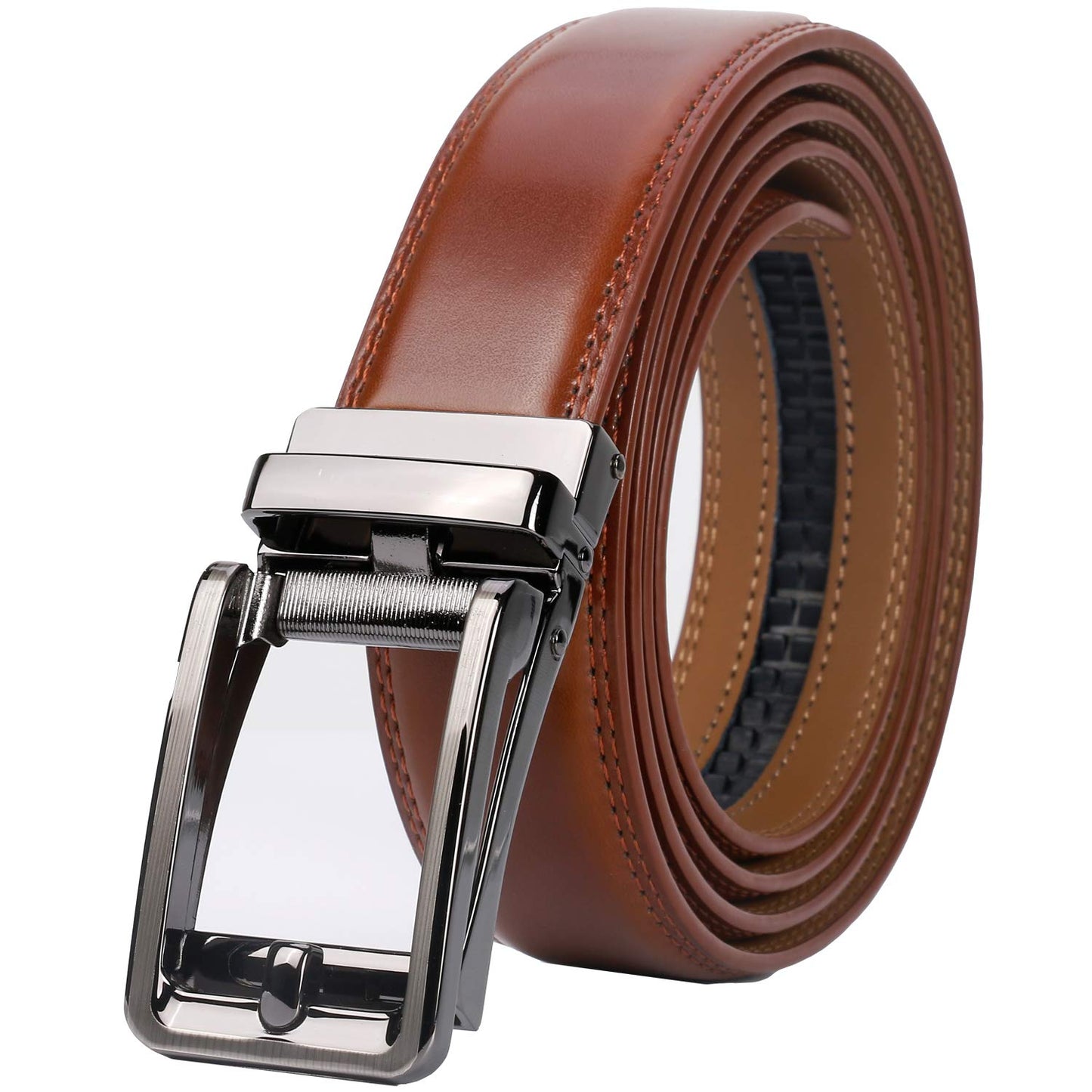 Lavemi Men's Real Leather Ratchet Dress Casual Belt, Cut to Exact Fit,Elegant Gift Box