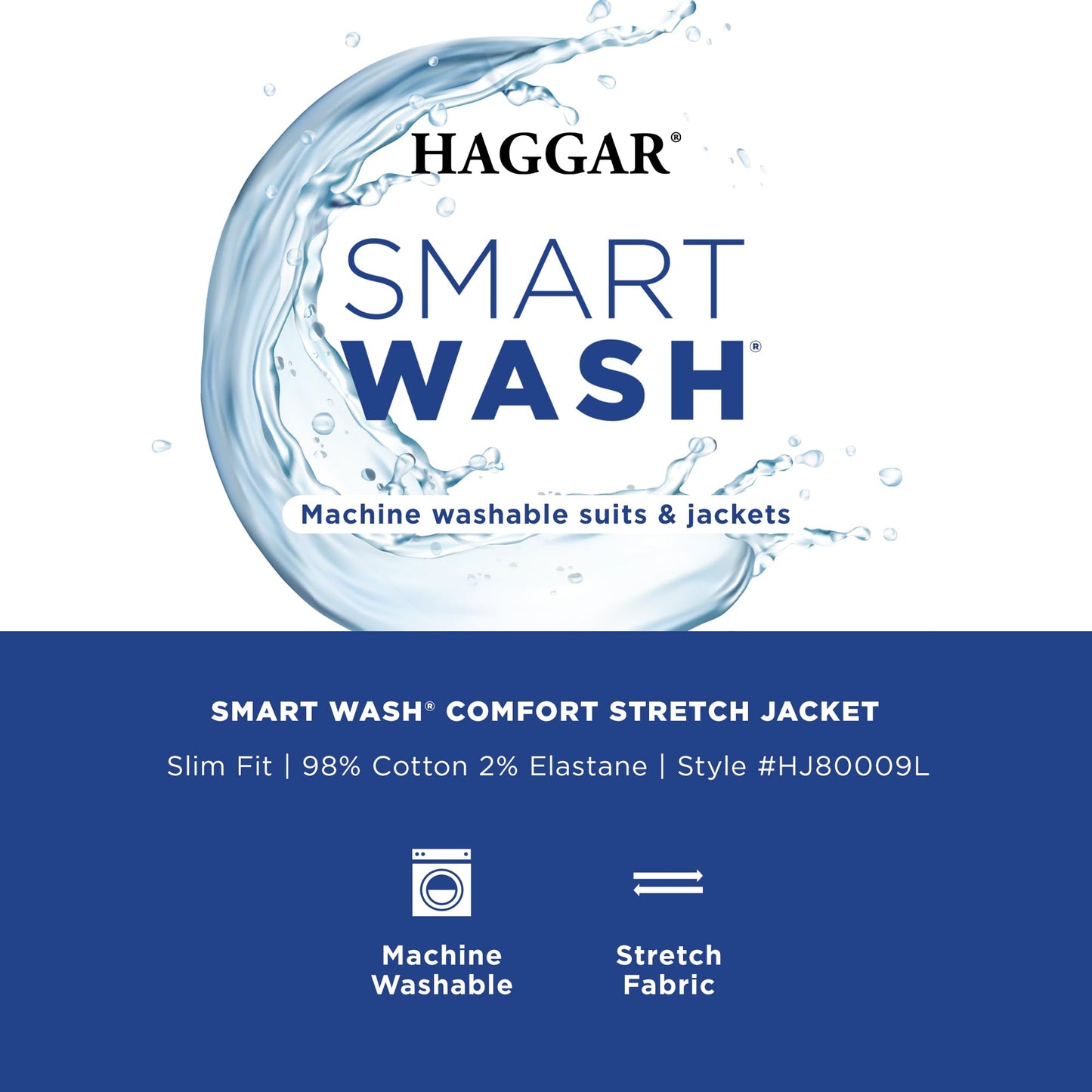 HAGGAR mens Smart Wash Highland Blazer