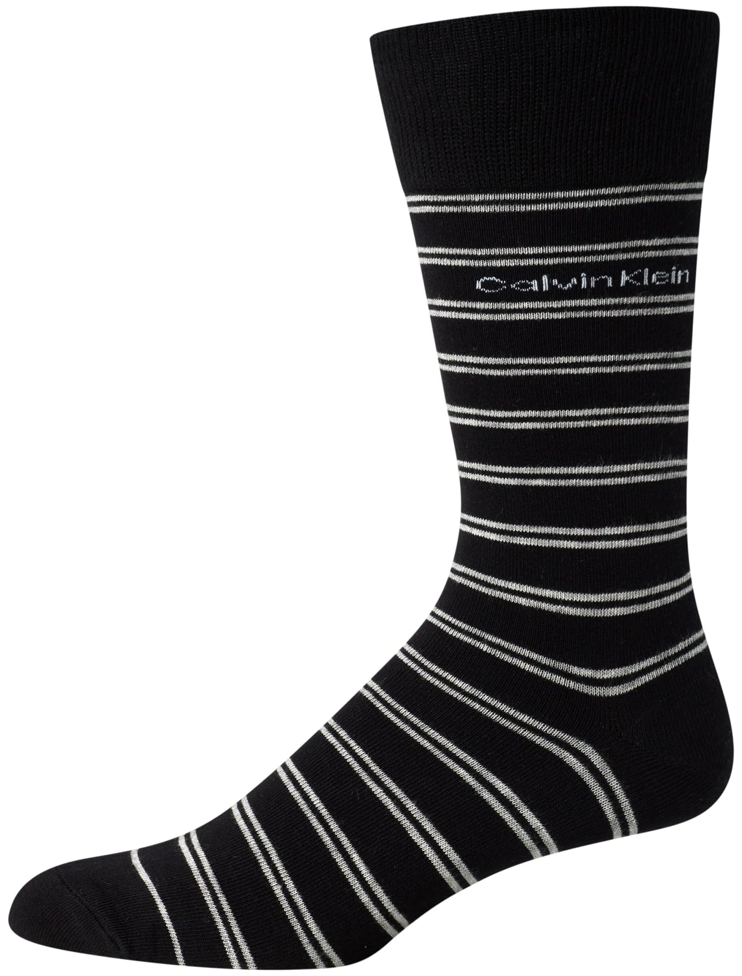 Calvin Klein Men's Dress Socks - Lightweight Cotton Blend Crew Socks (8 Pairs)