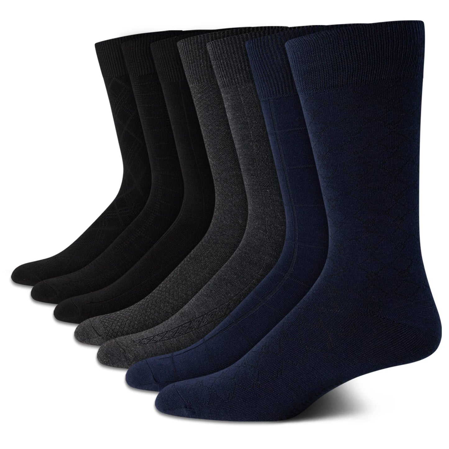 Van Heusen Men's Dress Socks - Lightweight Mid-Calf Crew Dress Socks (7 Packs)