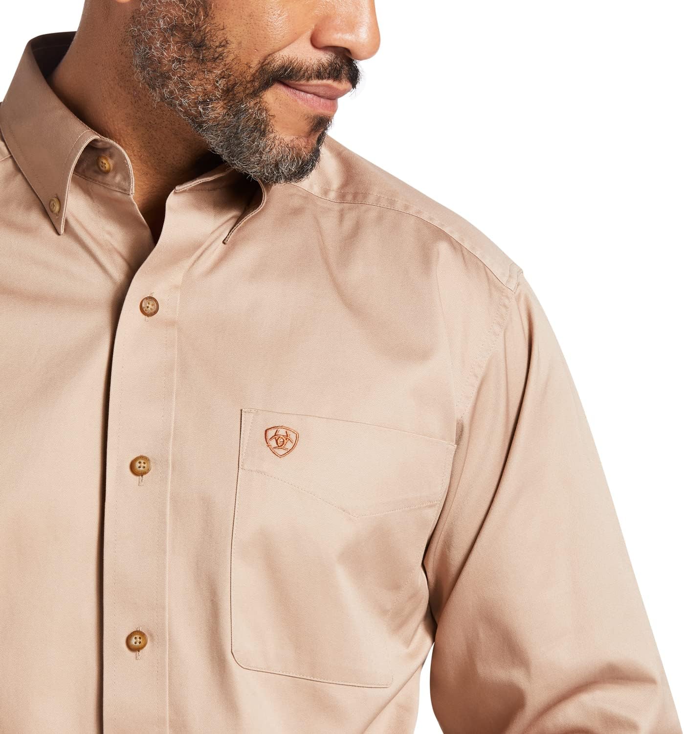 Ariat Solid Twill Classic Fit Shirt - Men's Long Sleeve Western Button-Down