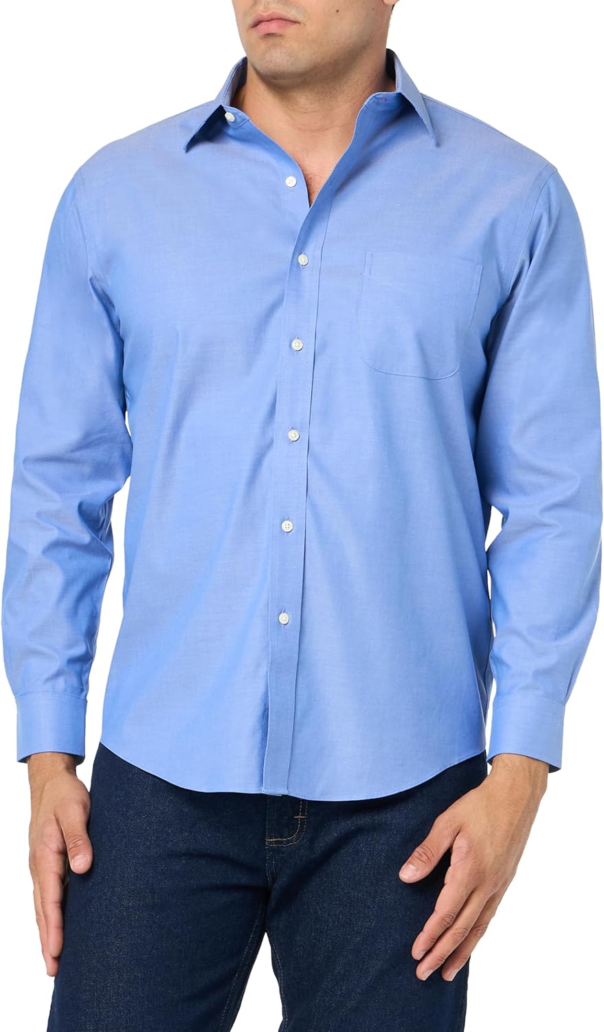 Brooks Brothers Men's Regular Fit Non-Iron Stretch Ainsley Spread Collar Dress Shirt