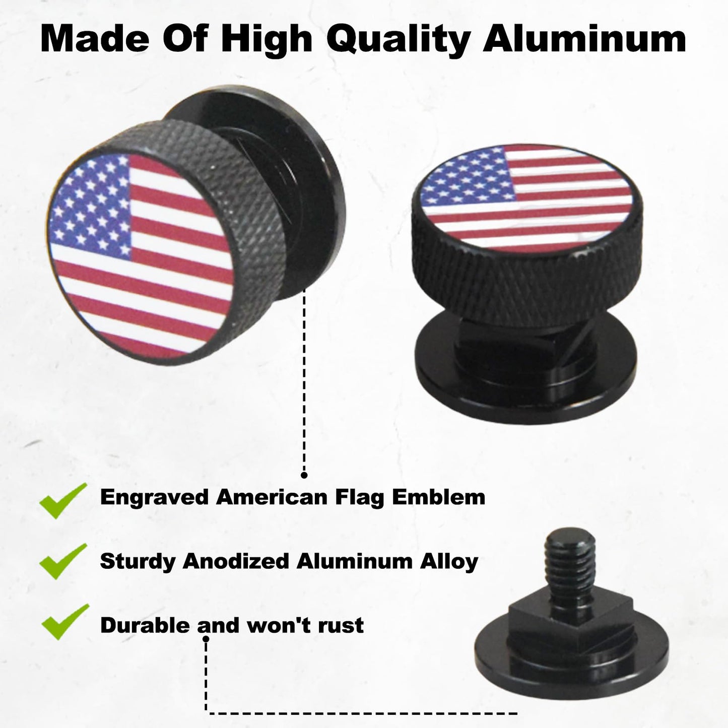 Welding Hood Helmet Pipeliner Fasteners-1Pair USA Flag Pattern Aluminum Helmet Pipeliner Headgear Replacement Parts Accessories Screws Flip Hood, Anti-Rust