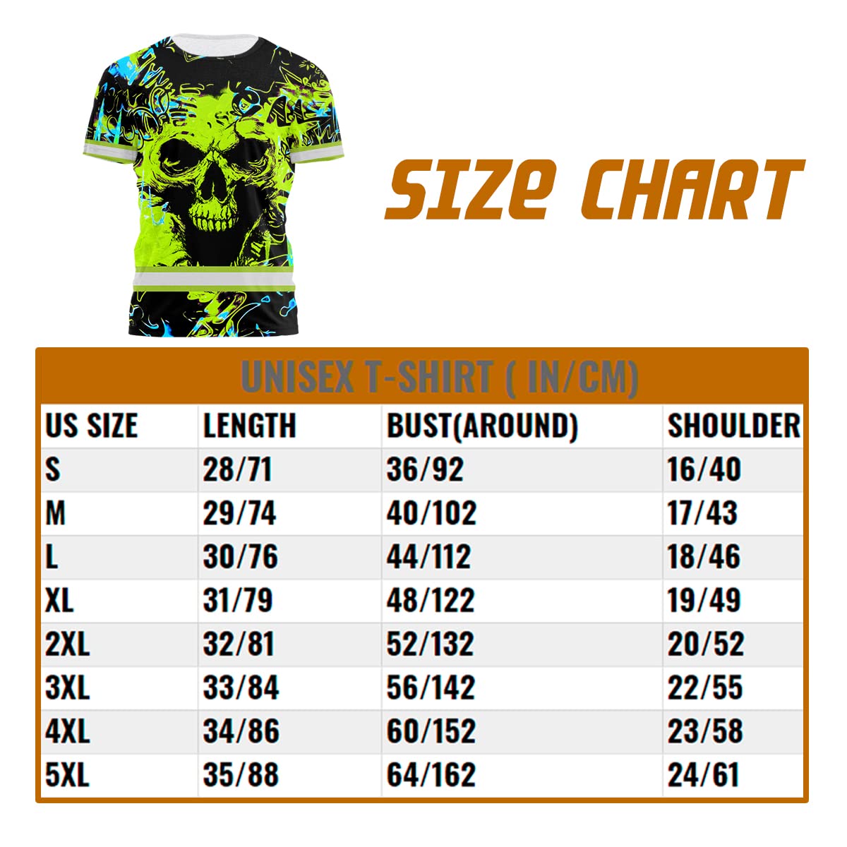 Color US Flag Skull High Visibility Shirt for Men Custom Name Safety Shirts Workwear for Patriotic, Runners