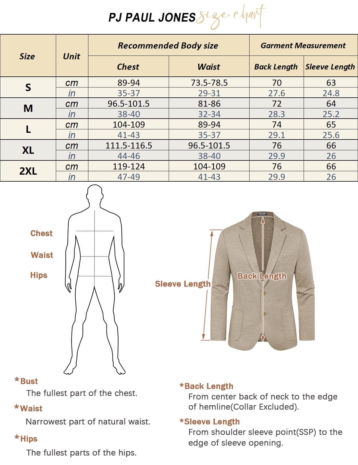 PJ PAUL JONES Men's Casual Knit Blazer Suit Jackets Two Button Lightweight Unlined Sport Coat