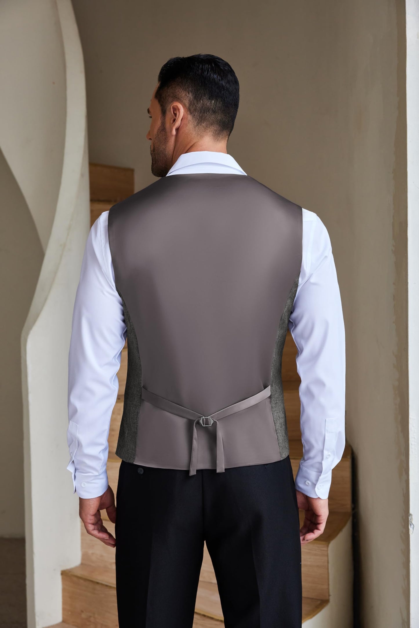 COOFANDY Men Casual Suit Vest Slim Fit Formal Vest Business Wedding Waistcoat