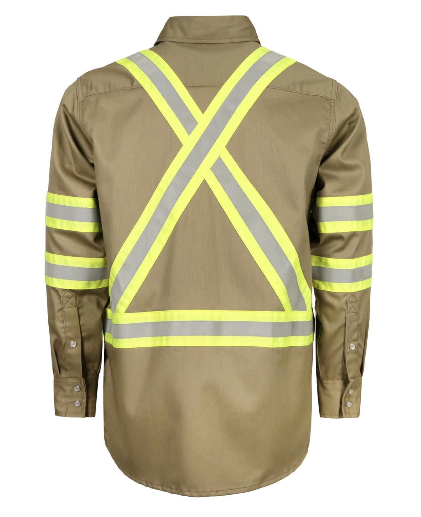 TICOMELA FR Shirts for Men High Visibility/Hi Vis Flame Resistant/Fire Retardant Shirt 6.5oz Men's Welding Shirts