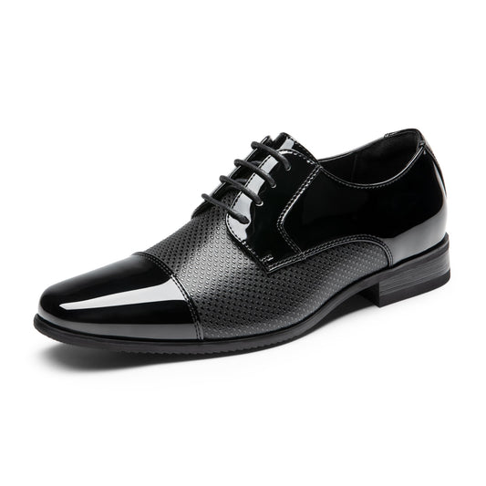 Bruno Marc Men's Patent Tuxedo Dress Shoes Classic Lace-up Formal Oxfords