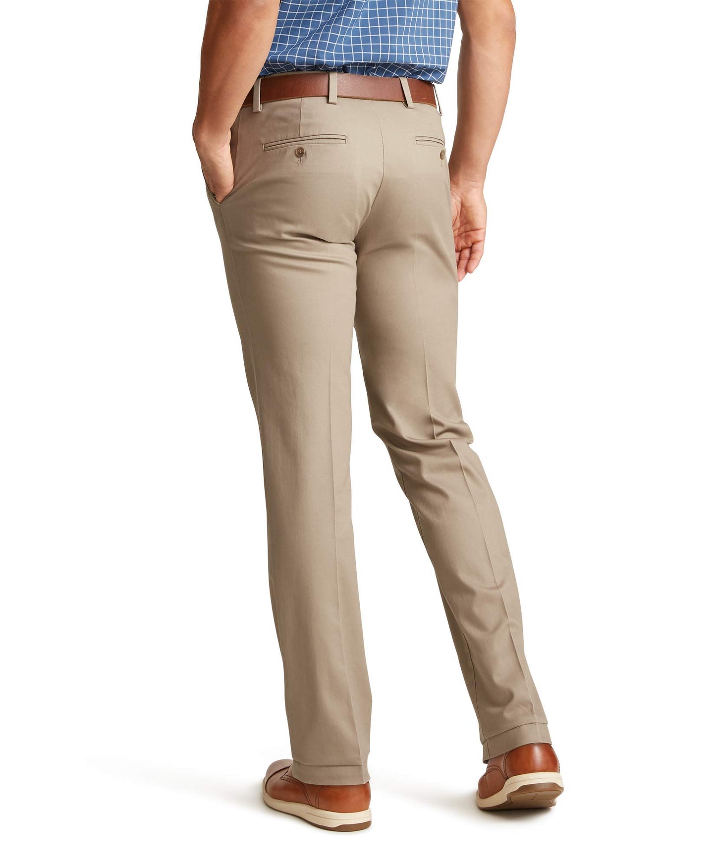 Dockers Mens Straight Fit Signature Lux Cotton Stretch Khaki Pant Creased