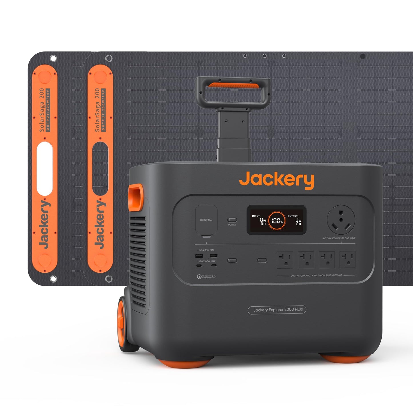 Jackery Portable Power Station Explorer 2000 Plus, Solar Generator with 2042Wh LiFePO4 Battery 3000W Output, Expandable to 24kWh 6000W, for Outdoor RV Camping & Emergency (Solar Panel Optional)