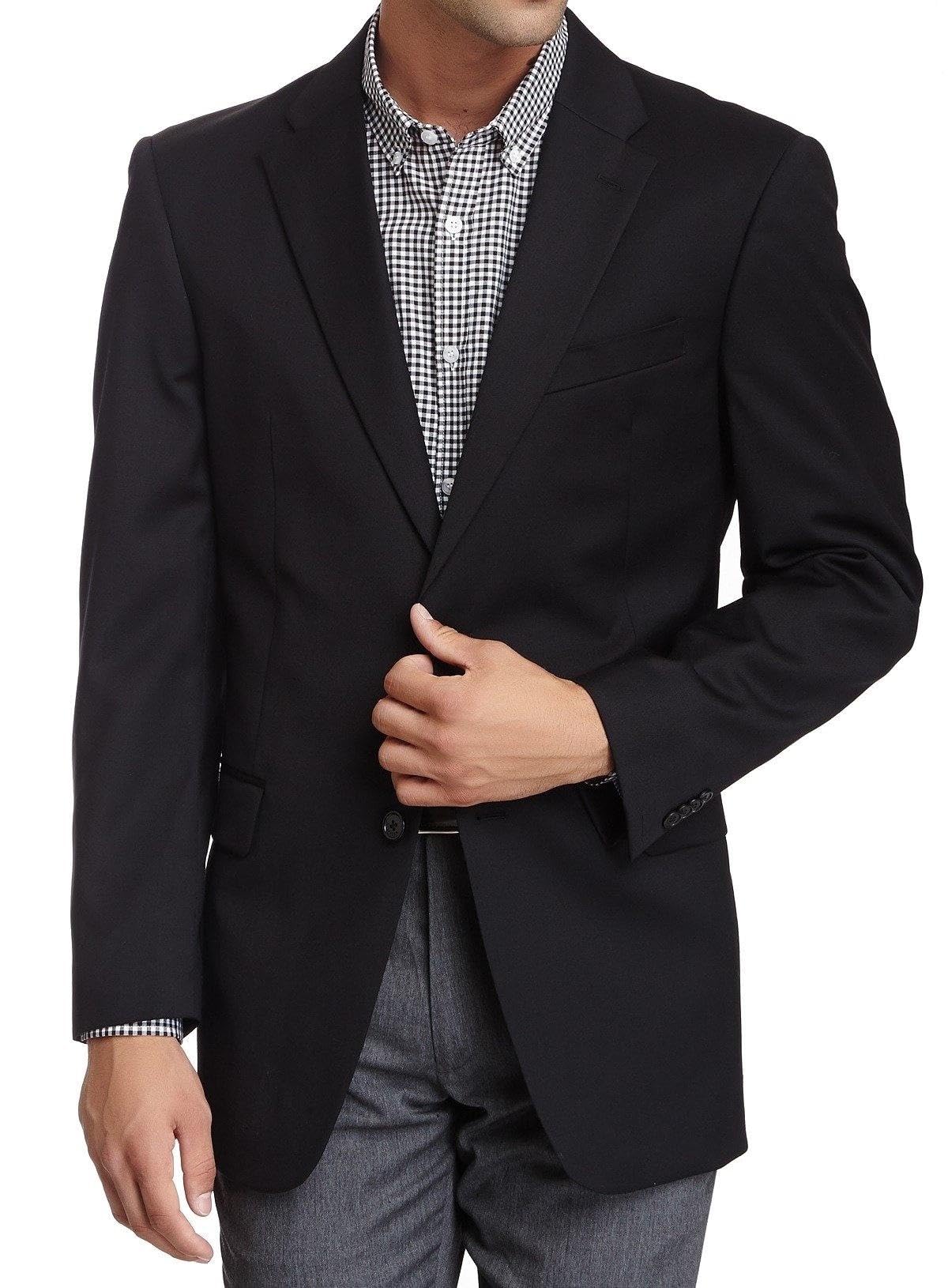 Adam Baker Men's Single Breasted Ultra Slim Fit Wool Blazer/Sport Coat - Many Styles and Colors