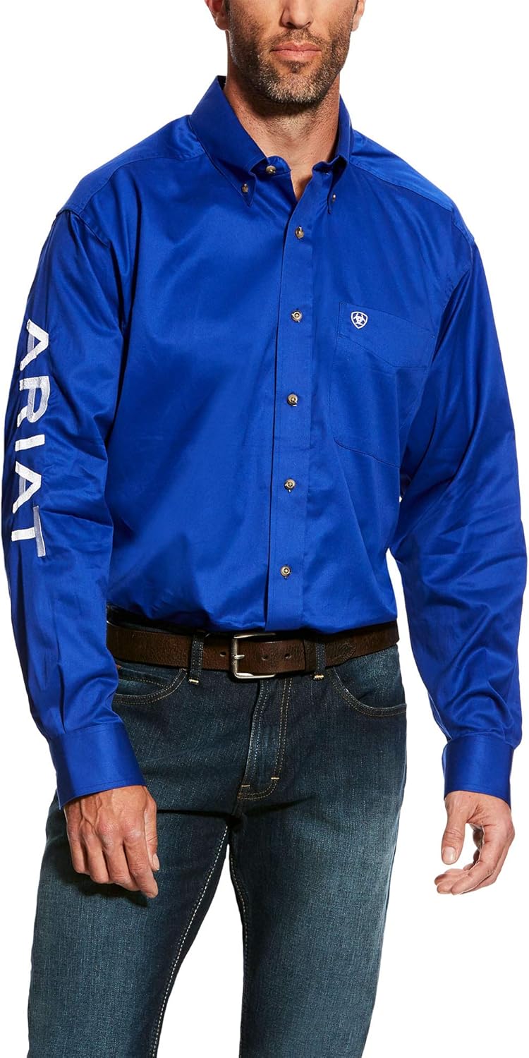 Ariat Solid Twill Classic Fit Shirt - Men's Long Sleeve Western Button-Down