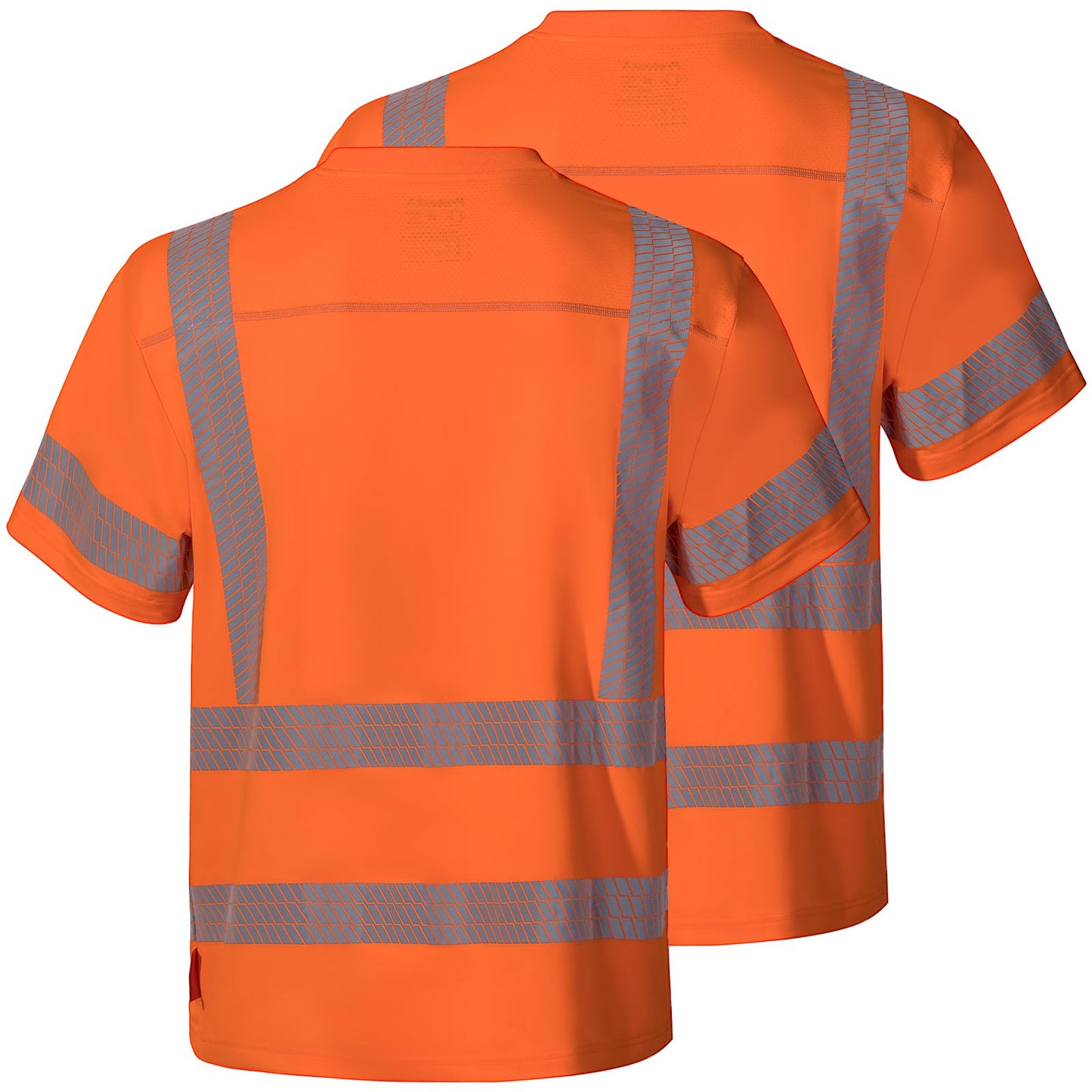 ProtectX High Visibility Short Sleeve Reflective Safety T-Shirt, Men's Heavy Duty Breathable Hi Vis Shirts, Class 2 Type R