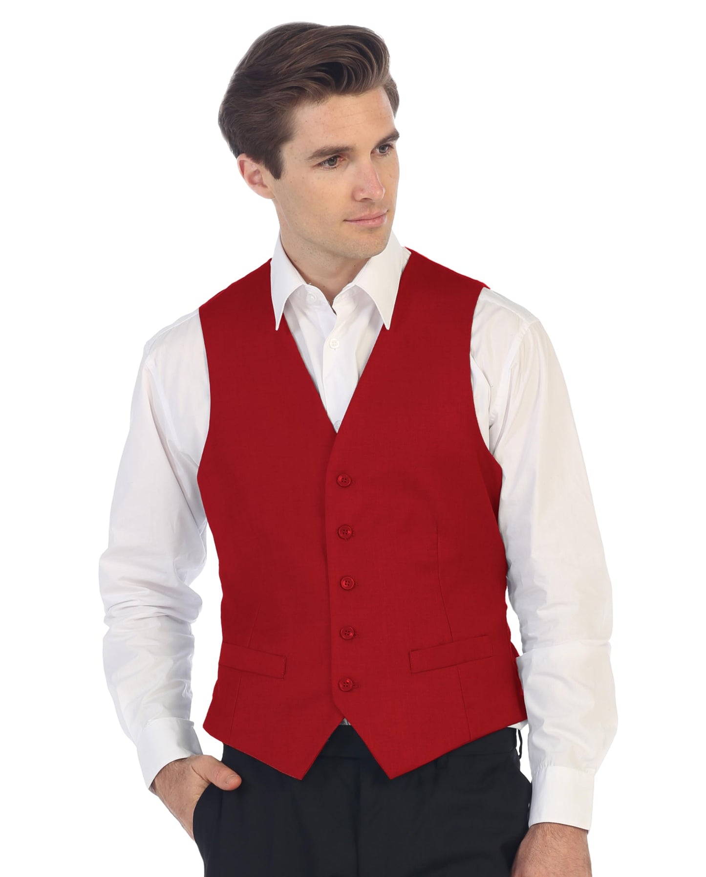 Gioberti Men's Formal Suit Vest Fit for Business or Casual Dress