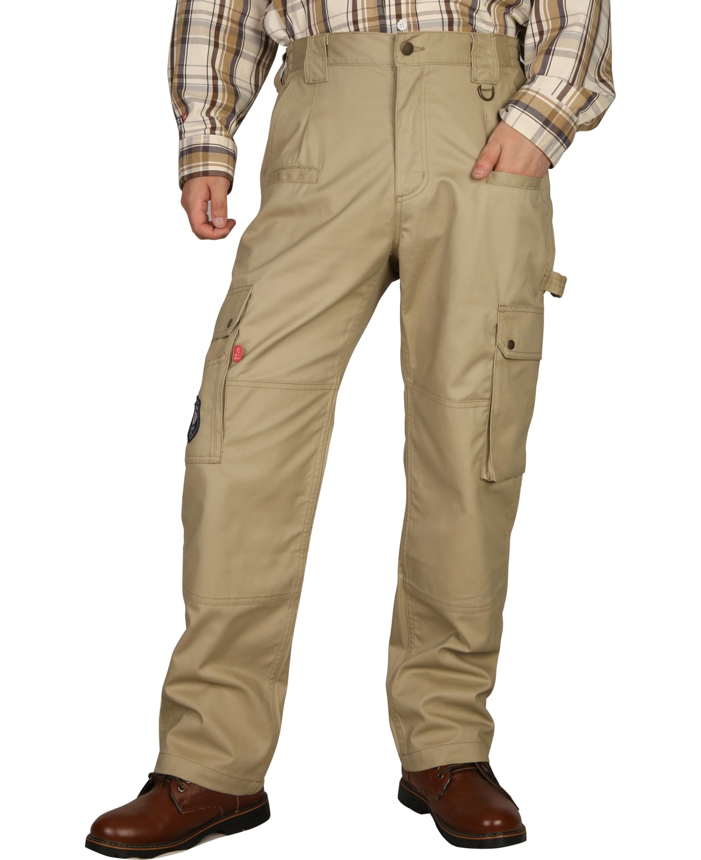 BOCOMAL FR Pants for Men Cargo Flame Resistant Pants(2112&CAT2) 100% C 7.5oz Utility Fire Resistant Pants