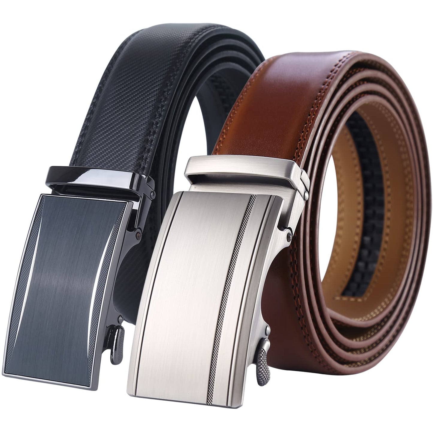 Lavemi Men's Real Leather Ratchet Dress Casual Belt, Cut to Exact Fit,Elegant Gift Box