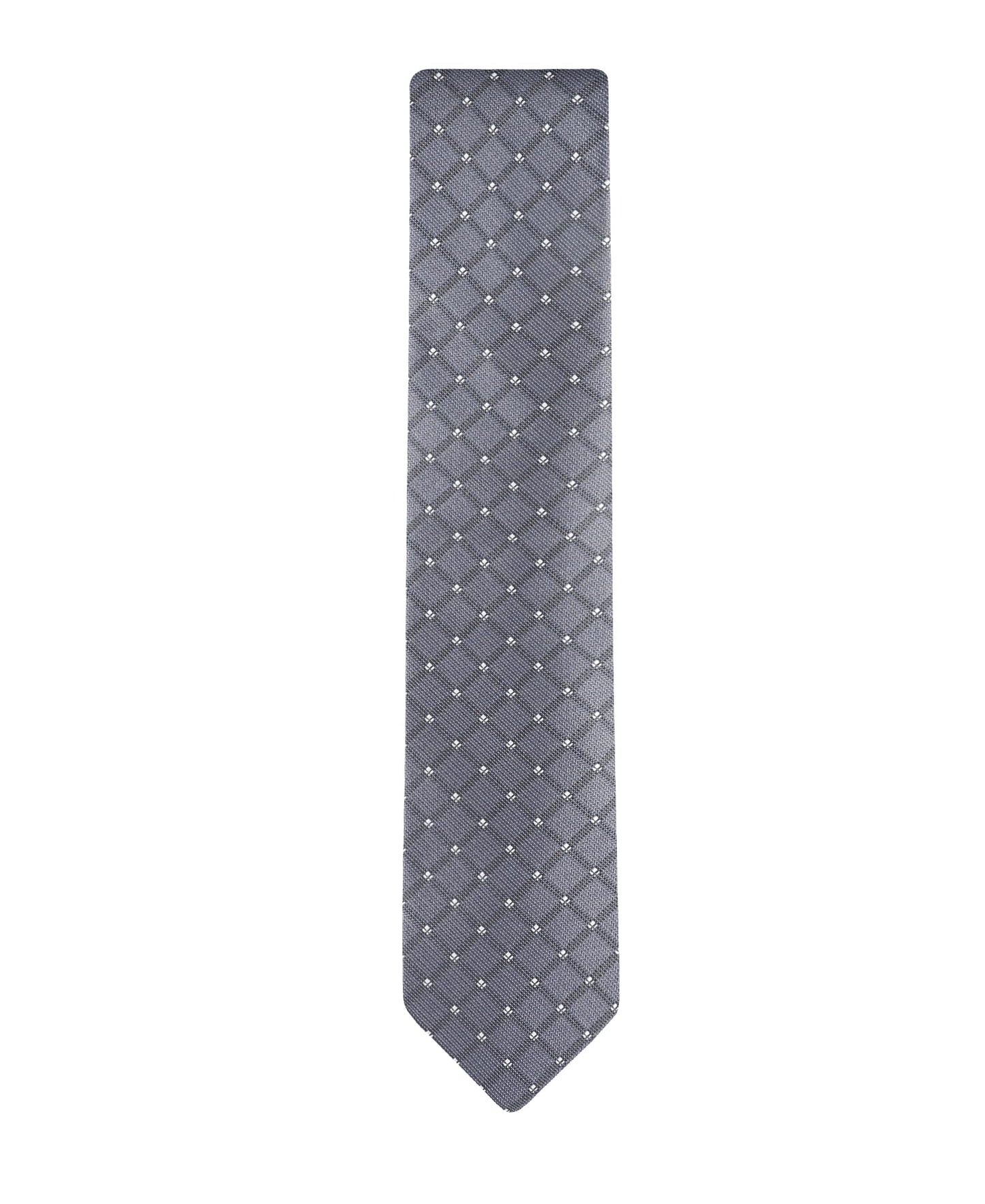 Haggar Mens Grid Pattern Self-tie Necktie