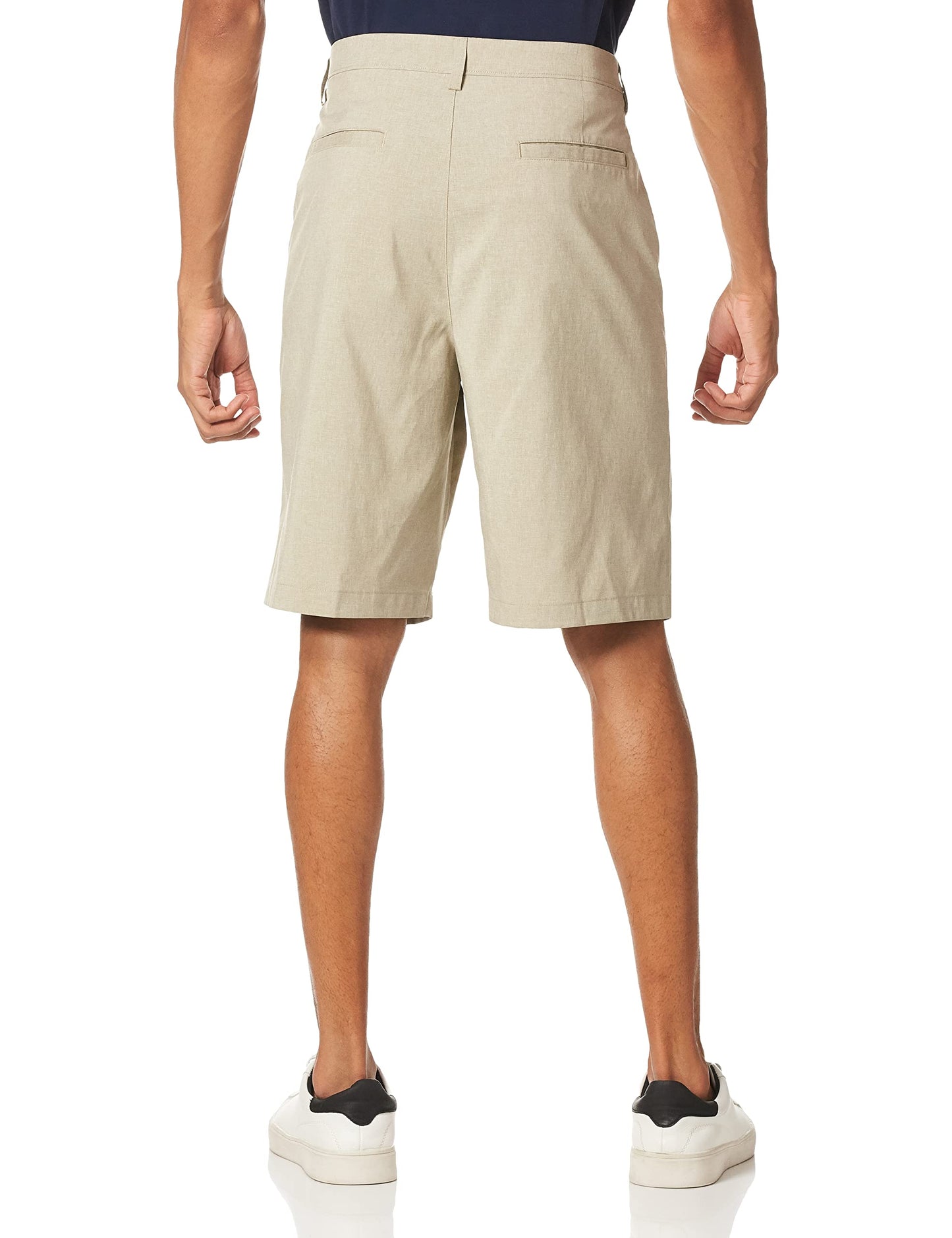 PGA TOUR Men's Flat Front Heather Golf Short with Active Waistband