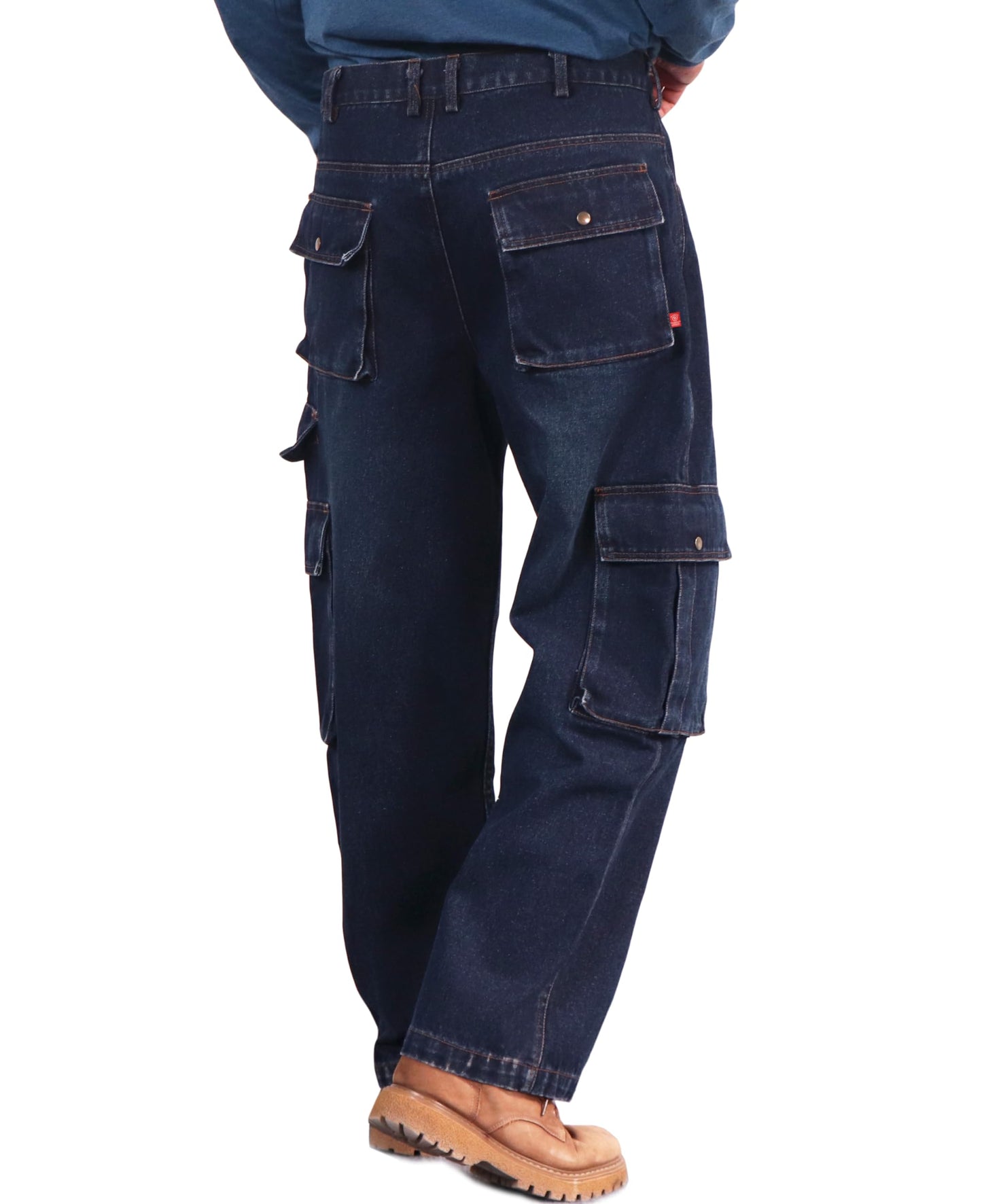 BOCOMAL FR Jeans Cargo Utility 8 Pockets Prewashed NFPA2112 CAT2 Flame Resistant/Fire Retardant FR Pants for Men