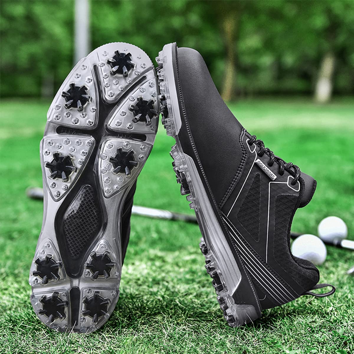 Men's Golf Shoes Fixed Nailless Sole Waterproof Lightweight No-Slip Walking shoes