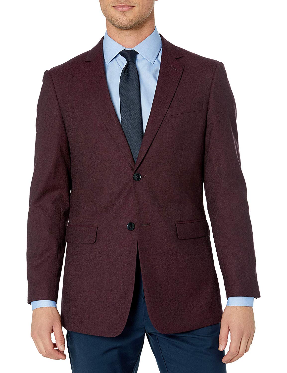 Adam Baker Men's Single Breasted Ultra Slim Fit Wool Blazer/Sport Coat - Many Styles and Colors