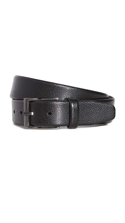 BOSS Men's Timeless Grain Embossed Leather Belt