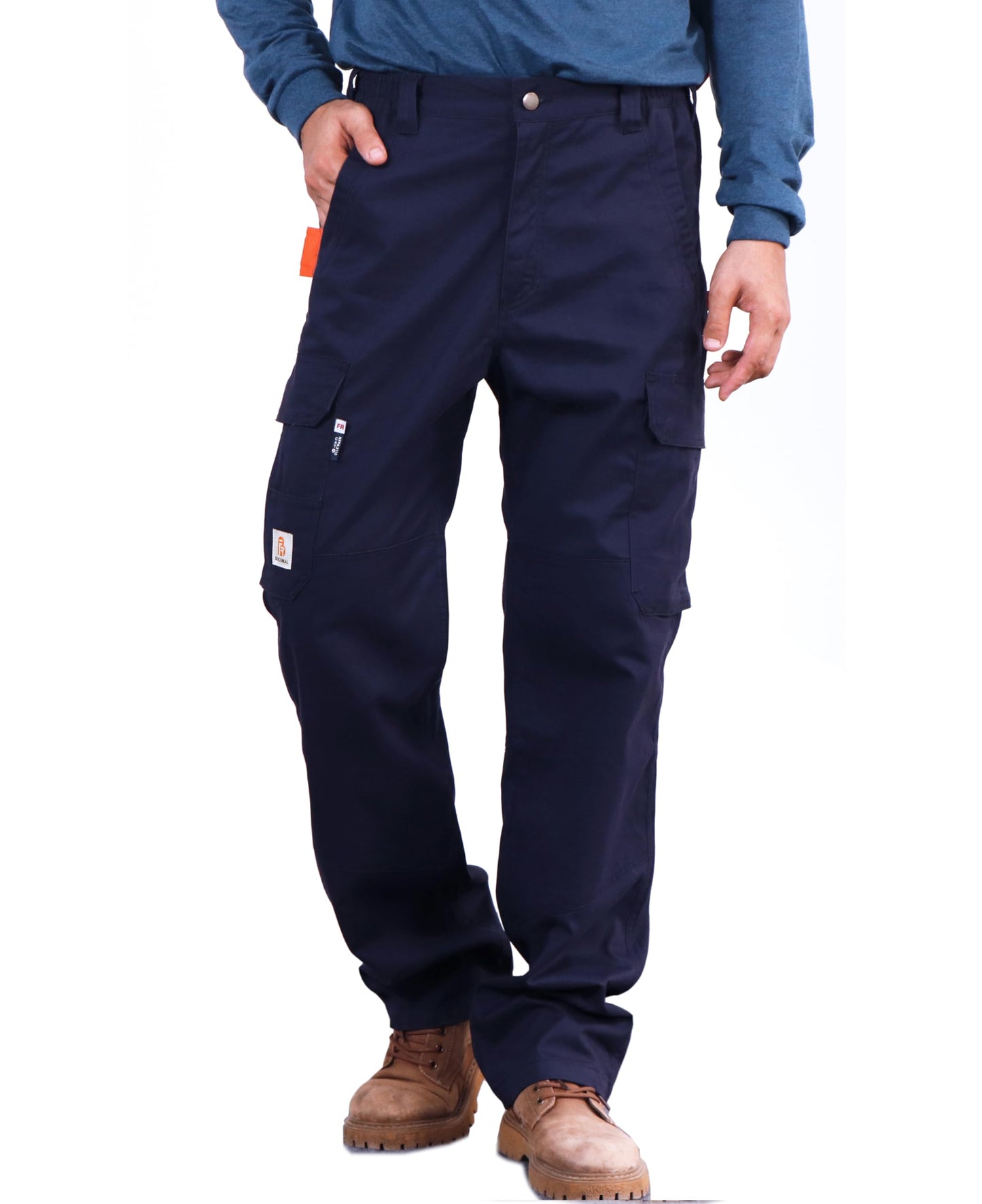 BOCOMAL FR Pants for Men Utility Cargo Pockets Flame Resistant/Fire Retardant Carpenter Water Oil Repellent Finish