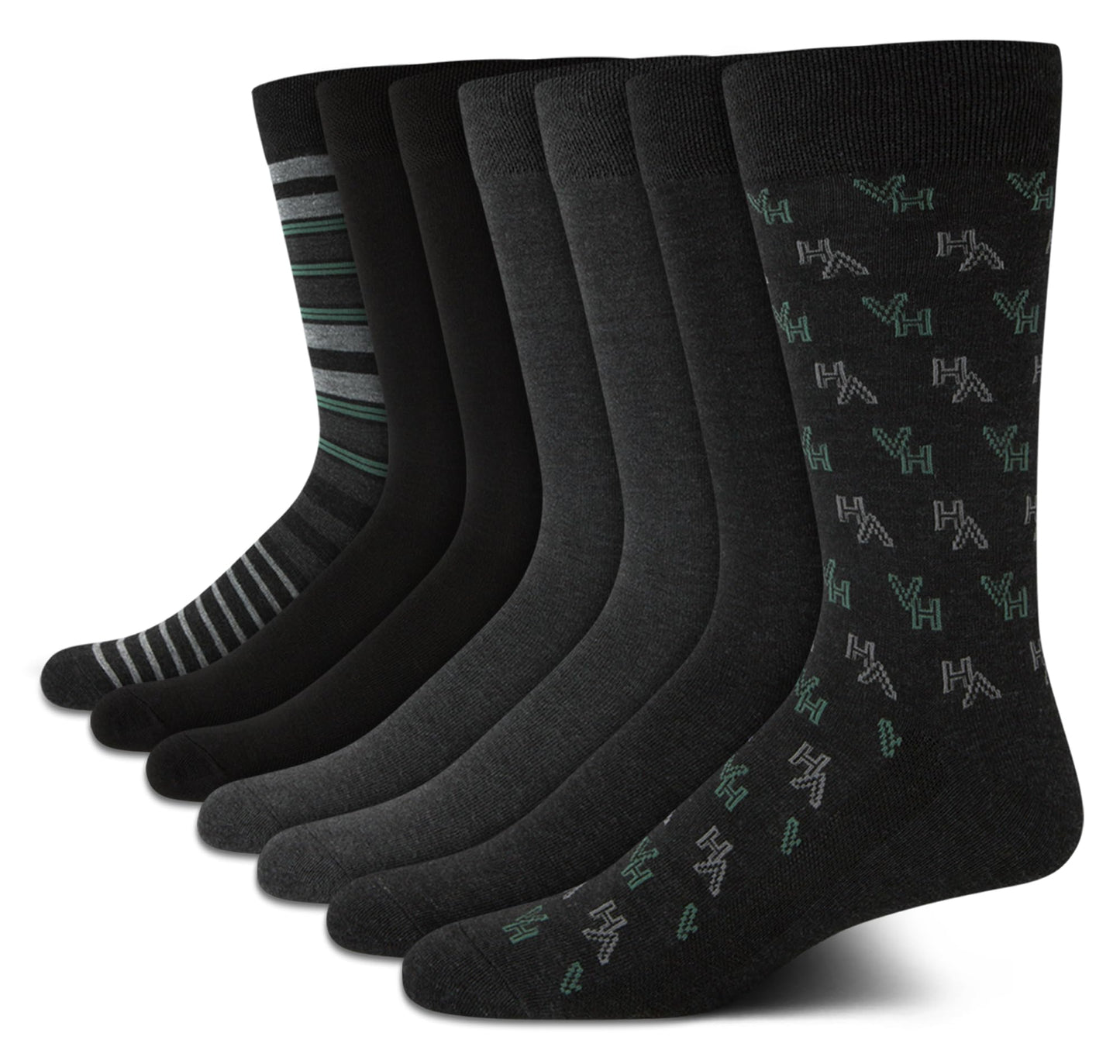 Van Heusen Men's Dress Socks - Lightweight Mid-Calf Crew Dress Socks (7 Packs)