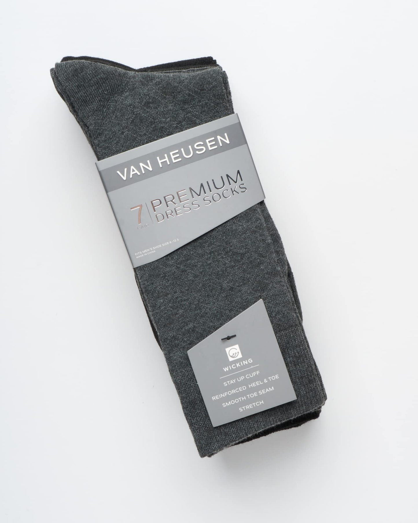 Van Heusen Men's Dress Socks - Lightweight Mid-Calf Crew Dress Socks (7 Packs)