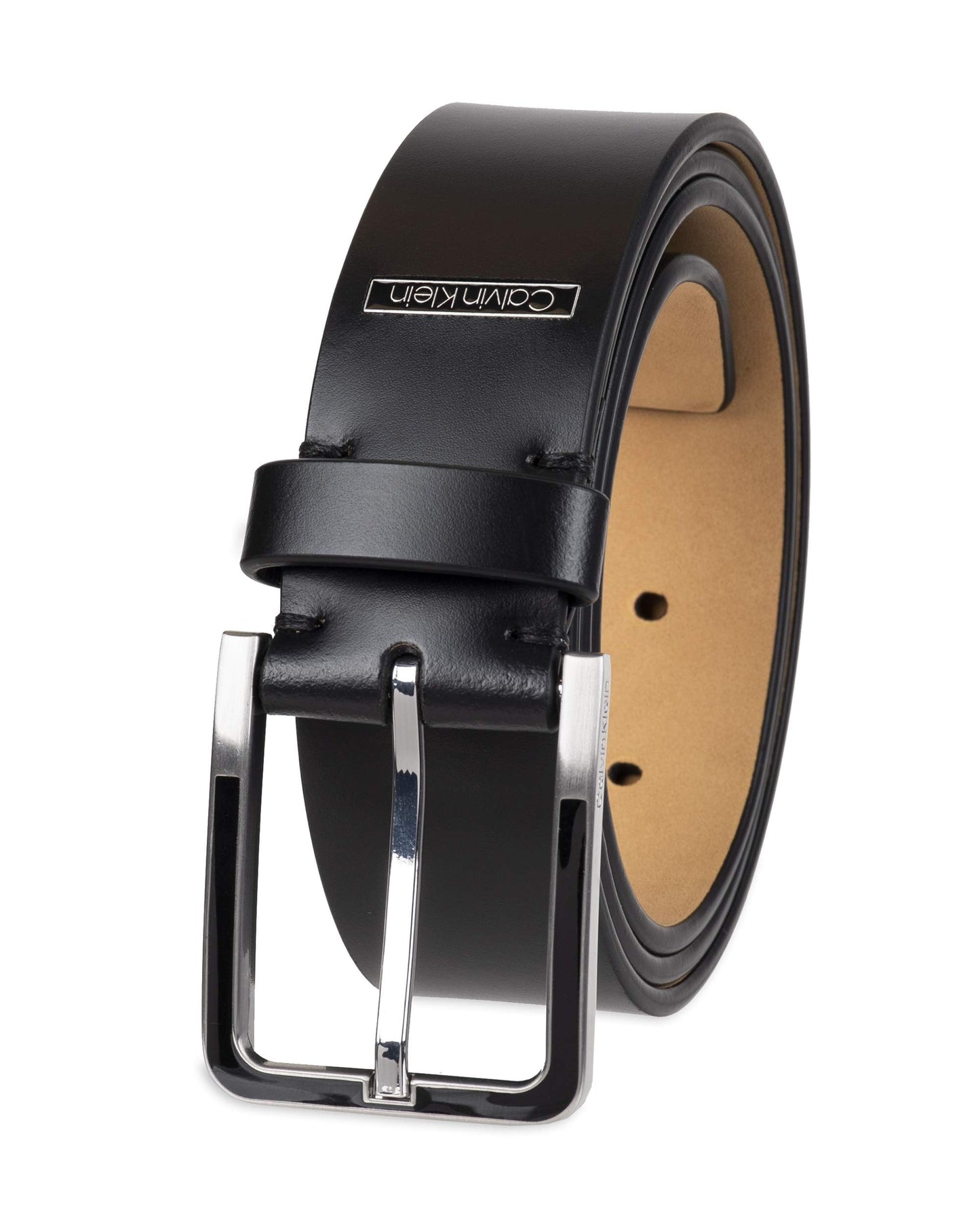 Calvin Klein Men's Modern Dress Minimalist Belt with Classic Harness Buckle