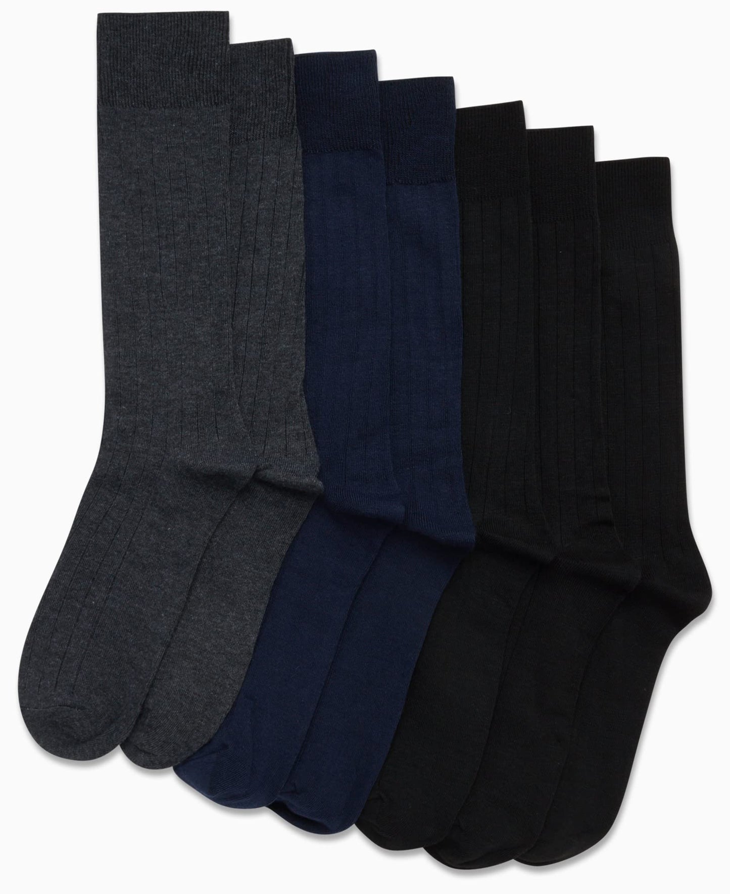 Van Heusen Men's Dress Socks - Lightweight Mid-Calf Crew Dress Socks (7 Packs)