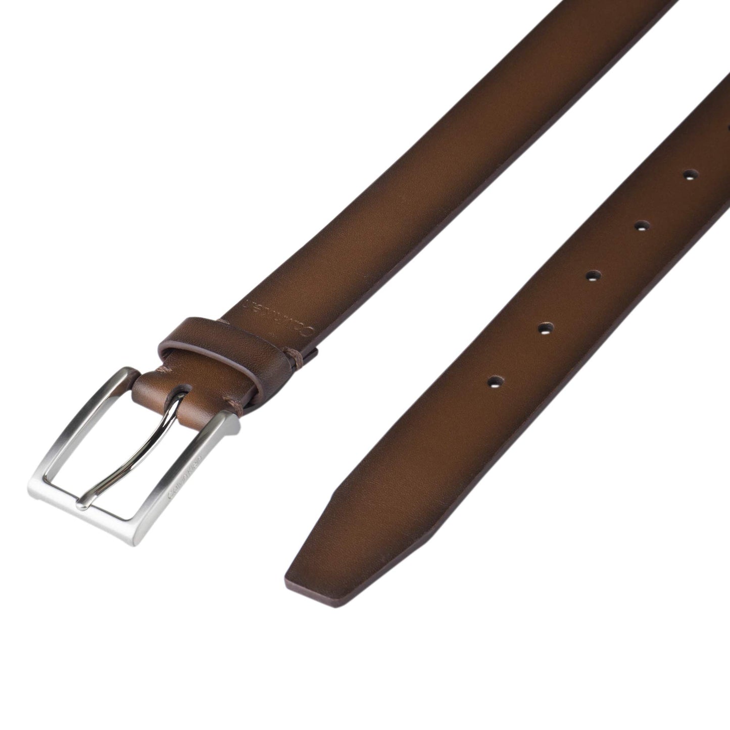 Calvin Klein Men's Modern Dress Minimalist Belt with Classic Harness Buckle