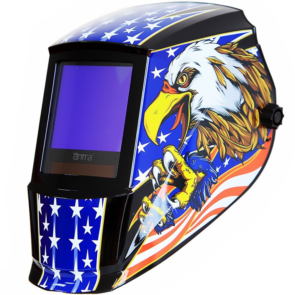 Antra True Color Auto Darkening Welding Helmet - Large Window 13.5 Sqi, Wide Variable Shade 4/5-13, Low TIG Amp Rating 2A - Precision Protection for Welding Excellence