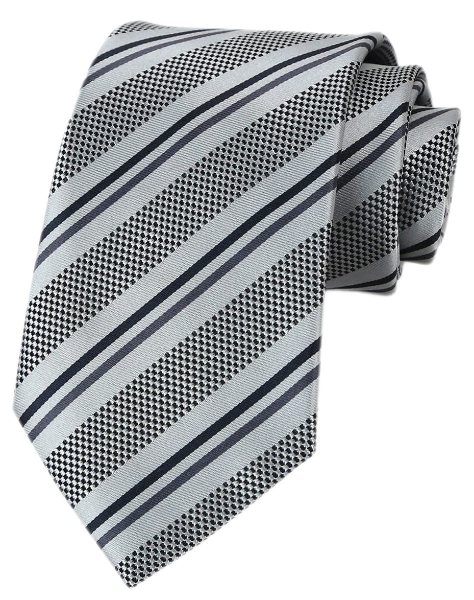 Kihatwin Men's Gingham Check Stripe Ties Pattern Business Formal Designer Neckties 3.15"