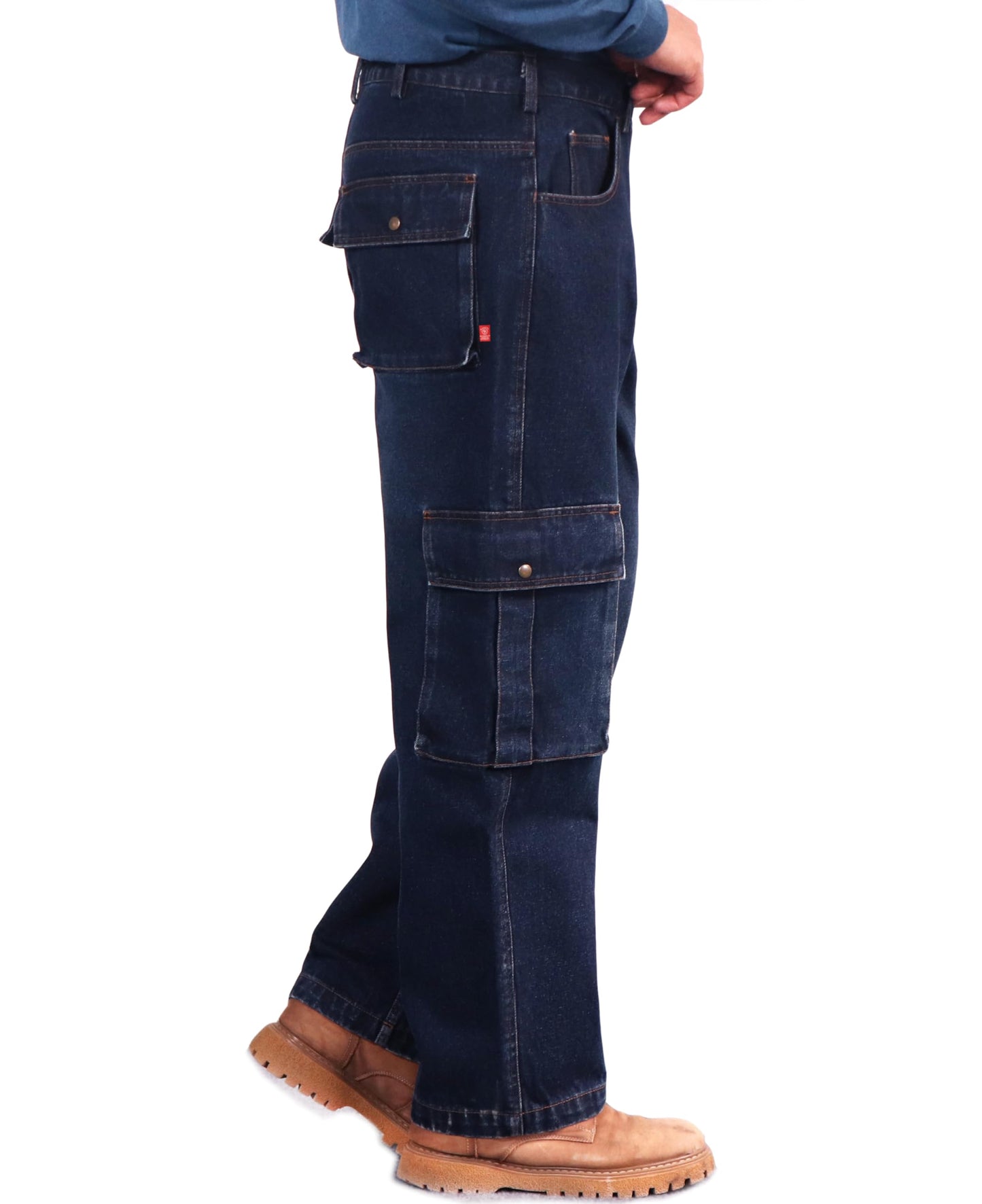 BOCOMAL FR Jeans Cargo Utility 8 Pockets Prewashed NFPA2112 CAT2 Flame Resistant/Fire Retardant FR Pants for Men