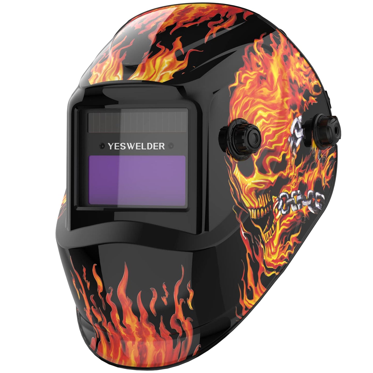 YESWELDER True Color Solar Powered Auto Darkening Welding Helmet, Wide Shade 4/9-13 for TIG MIG ARC Weld Hood Helmet LYG-L500A-VM