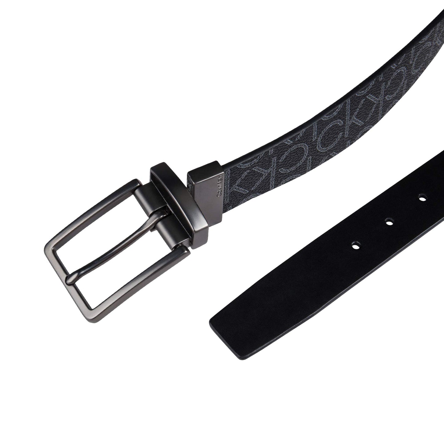 Calvin Klein Men's Two-in-One Reversible Rotative Buckle Casual Dress Belt