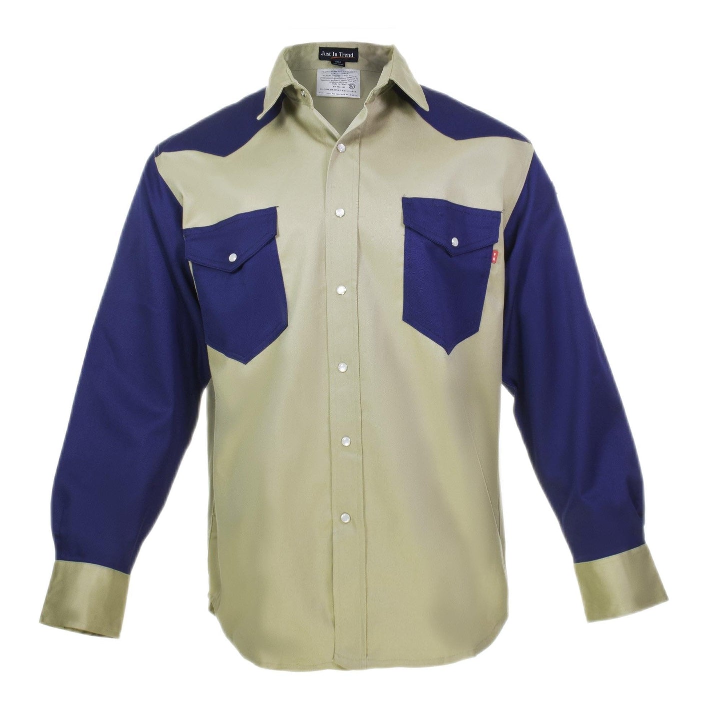 Just In Trend │Flame Resistant FR Shirt - 88/12 - Western Style - Two Tone