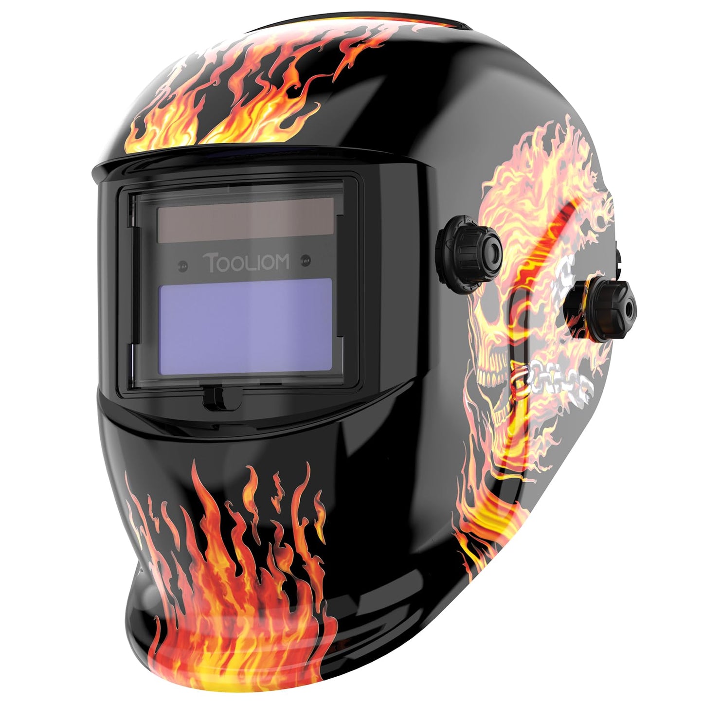 TOOLIOM Solar Powered Welding Helmet Auto Darkening for TIG MIG ARC Welder Mask with Adjustable Shade Range 4/9-13 Blue Eagle Design