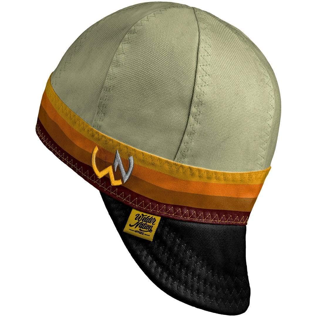 Welder Nation 8 Panel Soft, 10 oz Light Weight Cotton Welding Cap, Durable for Safety and Protection While Welding. Stick ARC