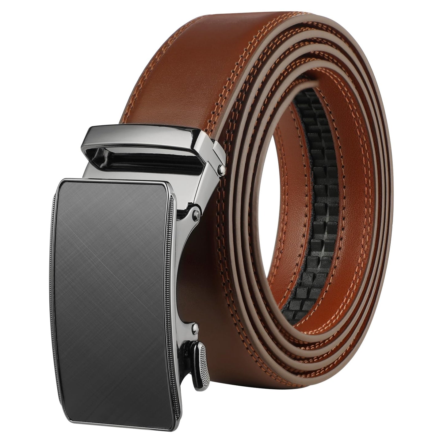 Lavemi Men's Real Leather Ratchet Dress Casual Belt, Cut to Exact Fit,Elegant Gift Box