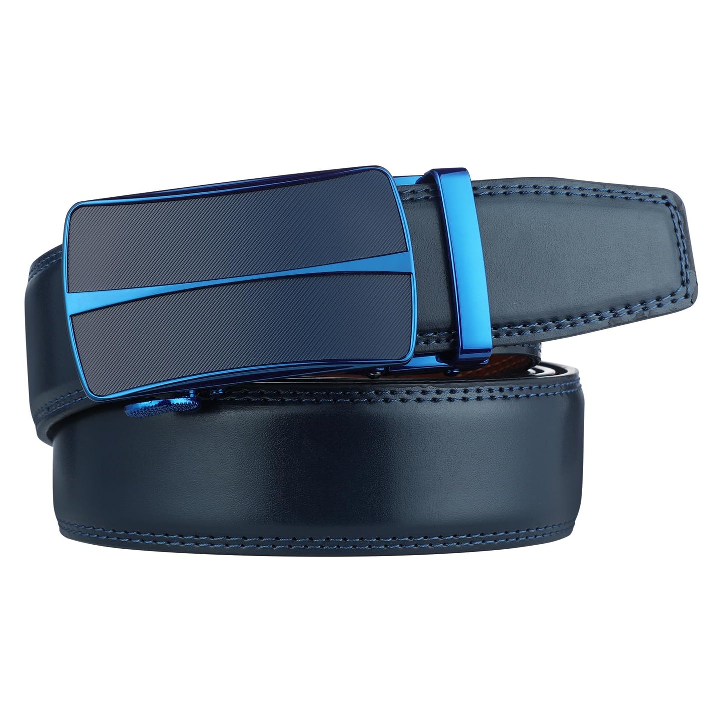 Lavemi Men's Real Leather Ratchet Dress Casual Belt, Cut to Exact Fit,Elegant Gift Box