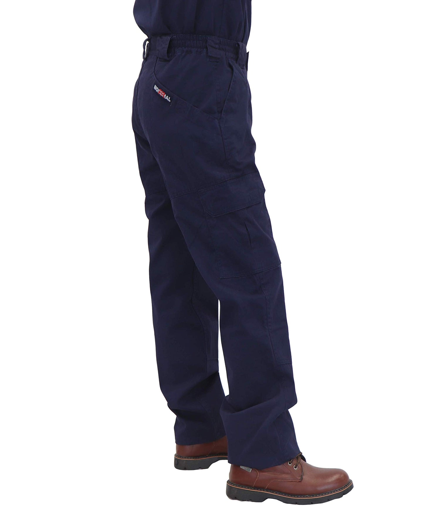 BOCOMAL Men's FR Cargo Pants Flame Resistant Pants Midweight 7.5oz (7 Pockets) Multi-Pockets FR Pants