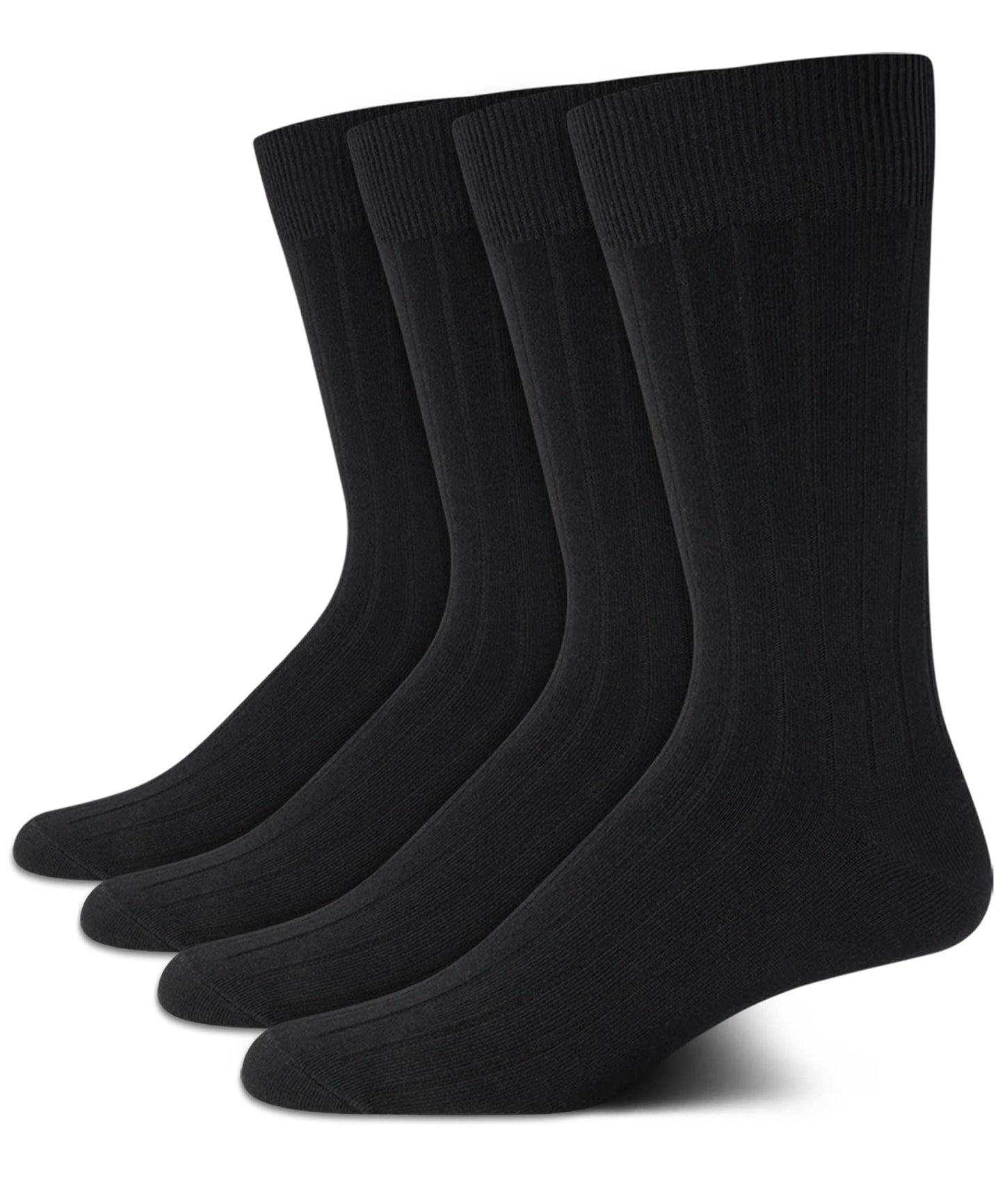 Calvin Klein Men's Crew Socks - 4 Pack Lightweight Combed Cotton Blend Dress Socks - Breathable Socks for Men (7-12)