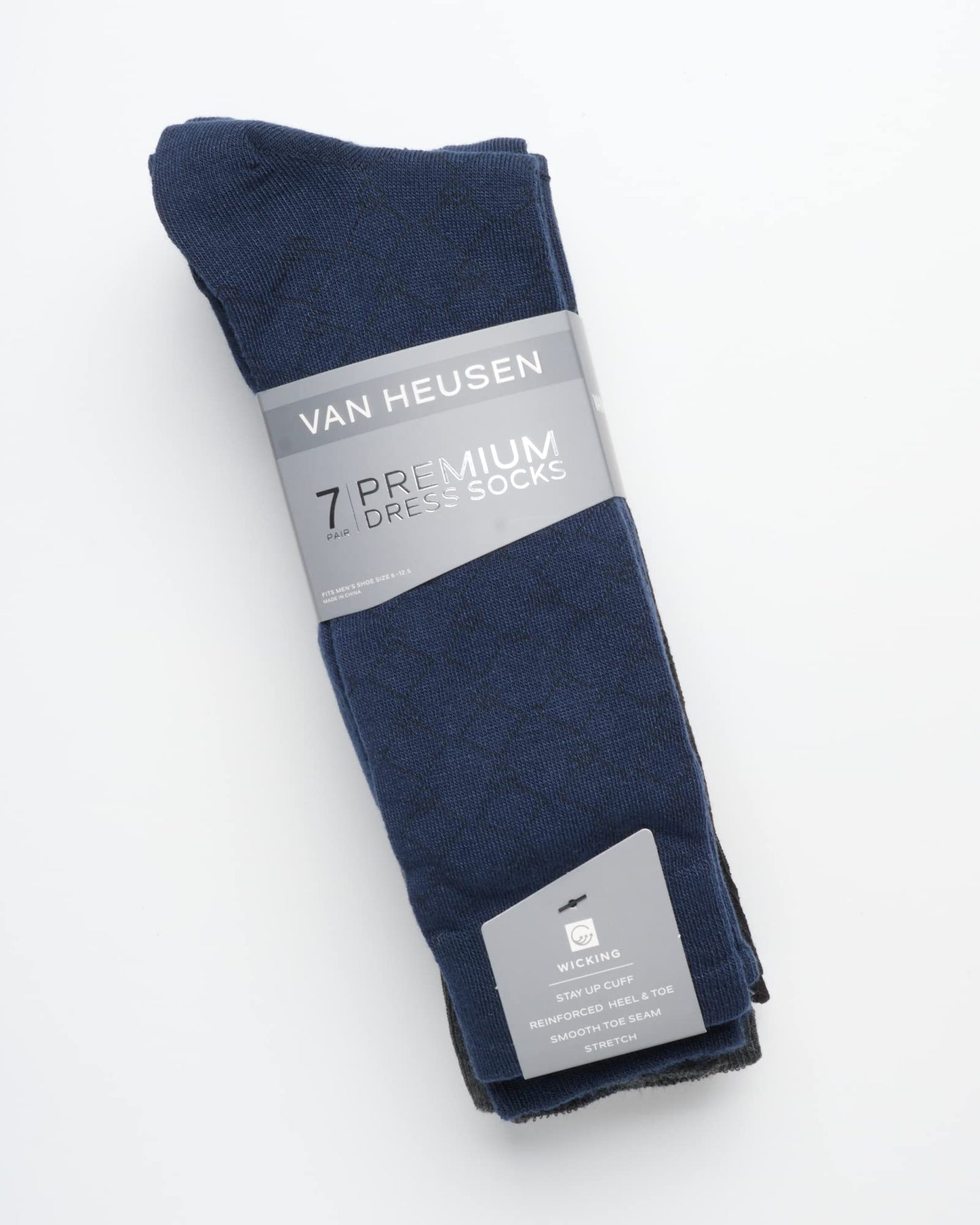 Van Heusen Men's Dress Socks - Lightweight Mid-Calf Crew Dress Socks (7 Packs)