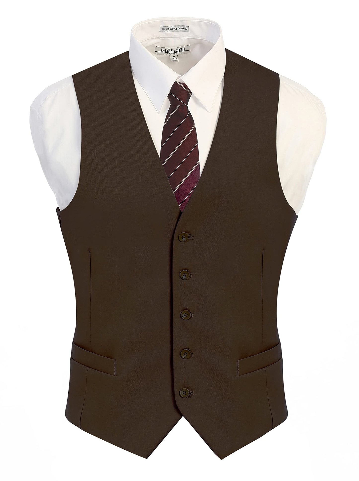 Gioberti Men's Formal Suit Vest Fit for Business or Casual Dress