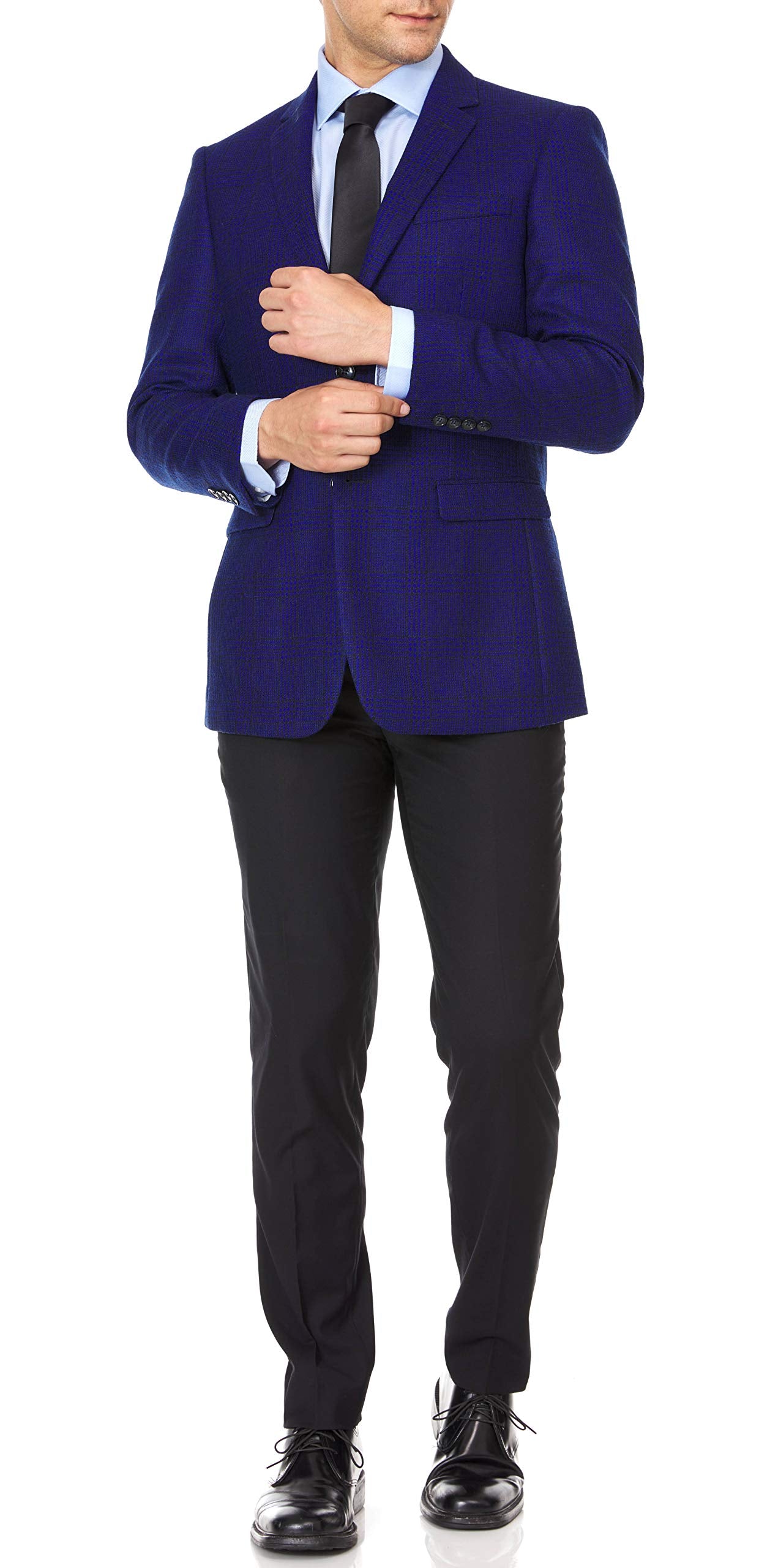 Adam Baker Men's Single Breasted Ultra Slim Fit Wool Blazer/Sport Coat - Many Styles and Colors