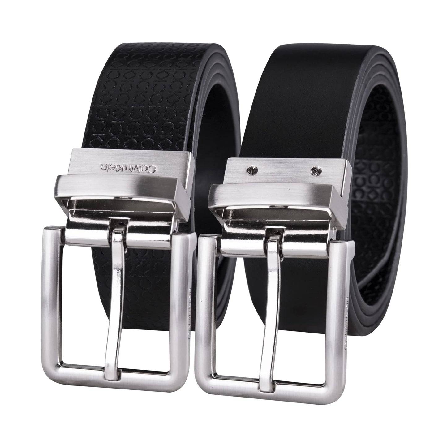 Calvin Klein Men's Two-in-One Reversible Rotative Buckle Casual Dress Belt