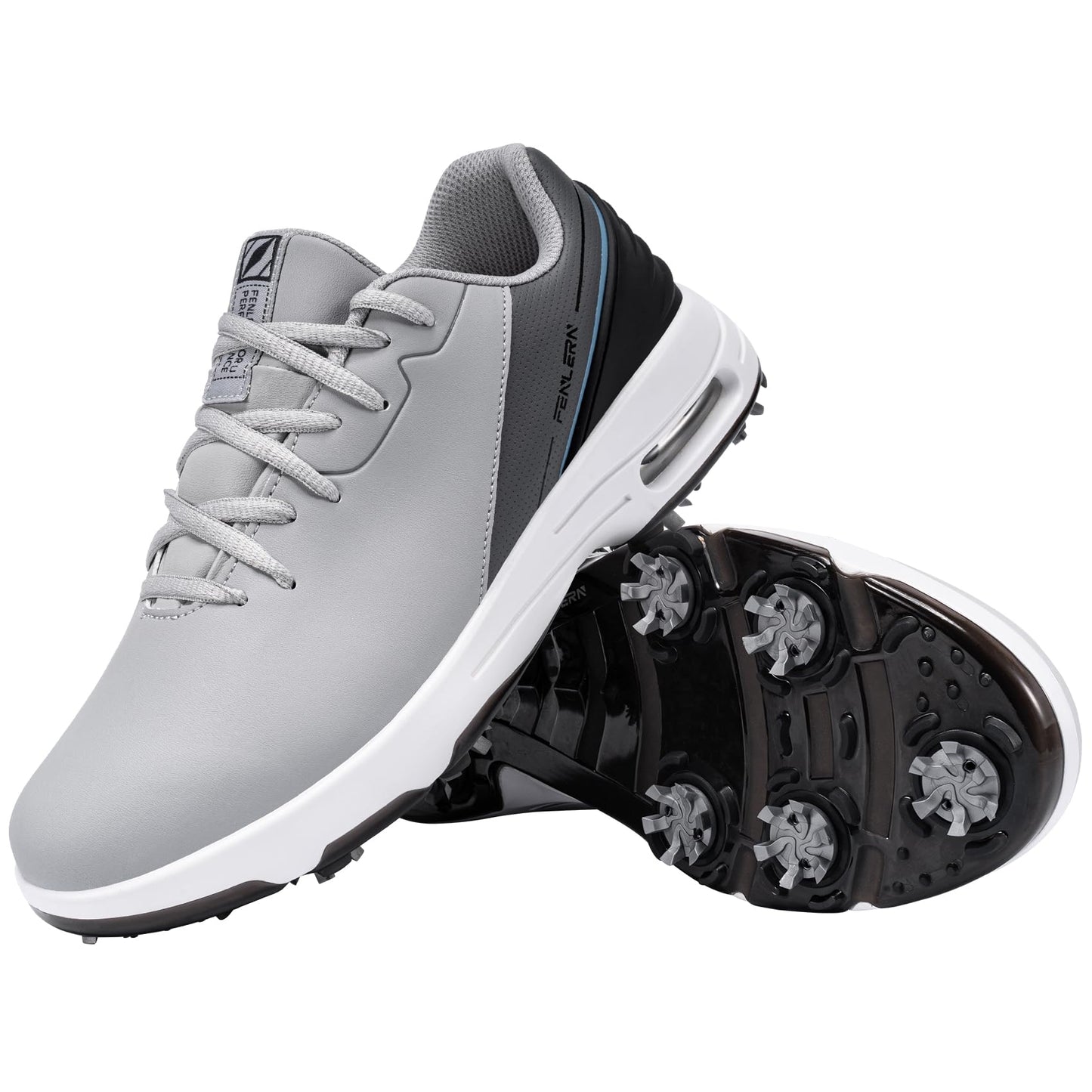 FENLERN Men's Golf Shoes Spiked Waterproof Comfortable Air Cushion F006